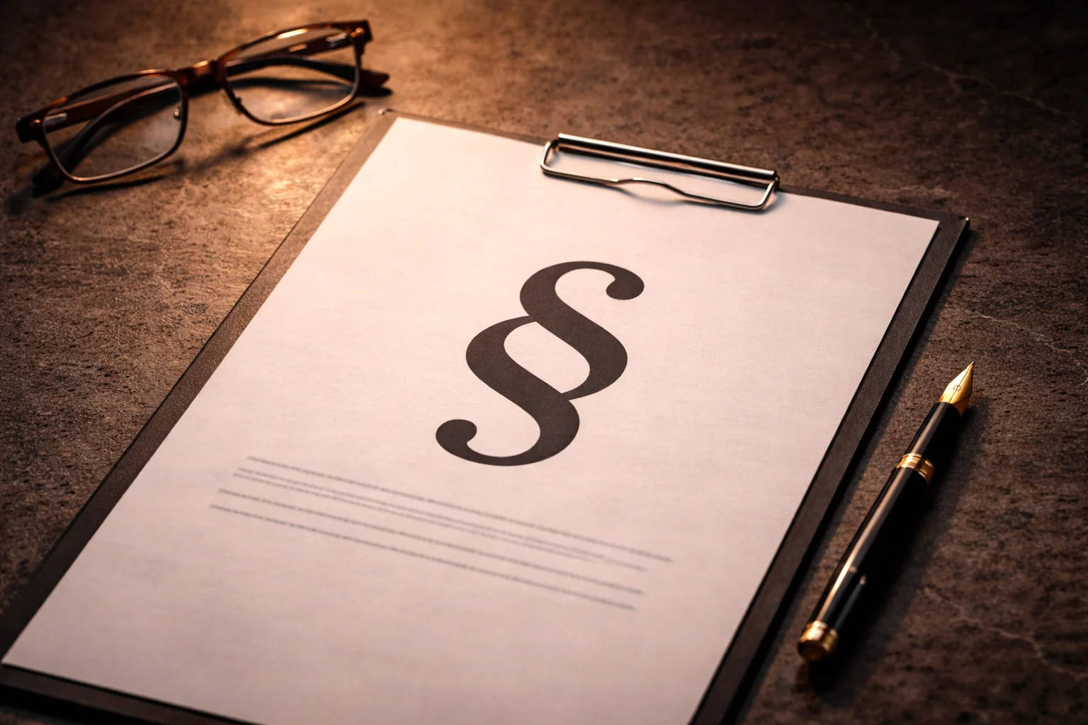 Offizielles Dokument mit Paragraphen-Symbol zur deutschen Glücksspiel-Regulierung